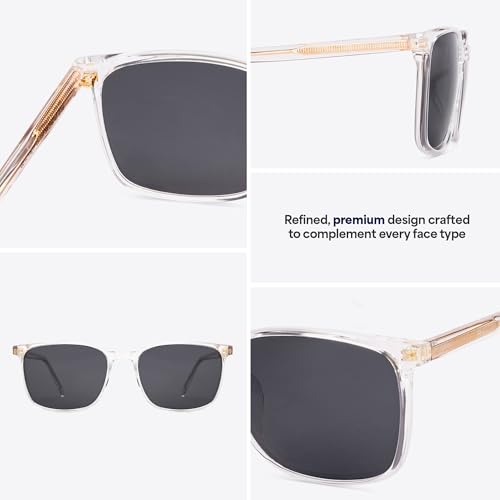 Image of Vincent Chase By Lenskart | Full Rim Square | Polarized Sunglasses Stylish |100% UV Protected | For Men & Women (Large, VC S18707)