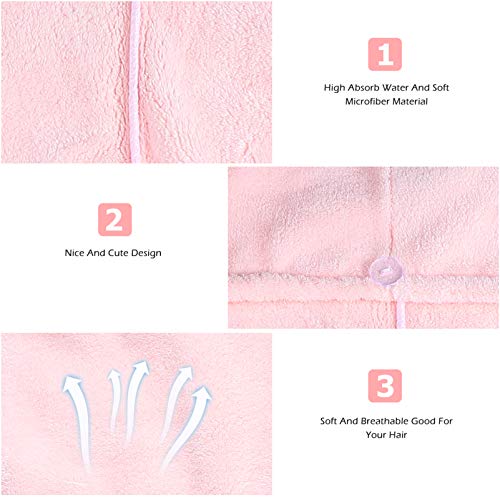 FRCOLOR Conjunto de Toalha de Cabelo de Microfibra para Cabelo de 2 Peças Bandas de Maquiagem para C
