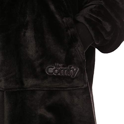 The Comfy Dream | Oversized Light Microfiber Wearable Blanket, Seen On Shark Tank, One Size Fits All, (Black) #TOP4