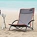 PORTAL Strandstuhl klappbar leicht Campingstuhl faltbar niedrig atmungsaktiv Camping Stuhl tragbar mit Tragetasche gepolsterten Armlehne