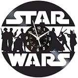 Diseño vintage y único: el reloj está hecho a mano en Europa con un auténtico disco de vinilo vintage de 30 cm en perfecto estado. Tamaño: 30 cm x 30 cm. Color: negro. 1 pila AA no incluida.