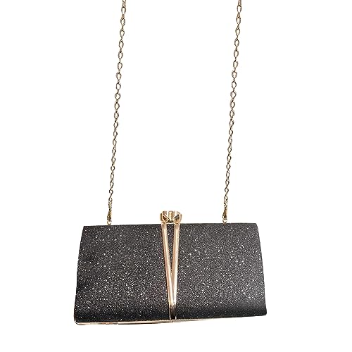 Pochette de soirée à paillettes et sac à main de mariage avec chaîne pour femme