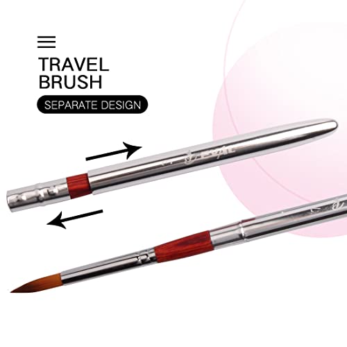 Travel Watercolor Brushes, Yihuale 5Pcs Travel Artist Painting Brushes, Detachable Portable Pocket Brushes Set With Black Leather Bag For Watercolor Acrylic Oil #TOP3