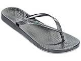 Ipanema Women's Brilliant Flip Flop, Grey/Silver, 9 M US
