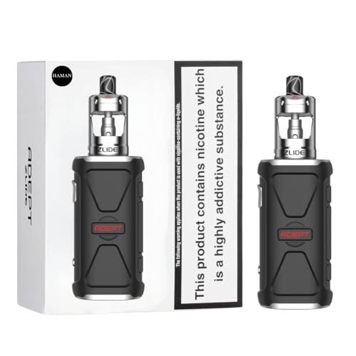 Innokin Adept Zlide Vaping Kit Long Lasting 3000mAh Battery Equipped with Zlide Tank Z Coil IP67 Waterproof Haman Auto-Wattage-Selection for MTL Vaping Nicotine Free (Black)