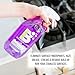 Boulder Clean Granite & Stainless Steel Cleaner, Lavender Vanilla - 28 oz, Pack of 4 - Perfect for Sinks, Eliminates Fingerprints, Haze, Grease & Streaks - Natural Ingredients, Phthalate & SLS Free