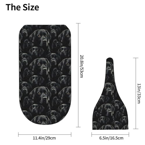 Image of Black Labrador Lab Dog Newborn Swaddle Blankets Hat Sets Soft Baby Receiving Blanket Swaddle for Baby Shower Infant Boy Girl Gift