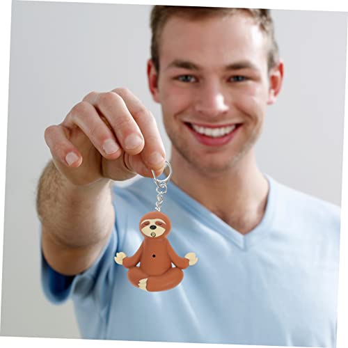 ERINGOGO 6St leuchtender Schlüsselanhänger schlüsselring schlüsselhalter kind taschenlampe Katzen-Schlüsselanhänger Katze Schlüsselanhänger LED-Tier-Schlüsselanhänger PVC mit Lichtern Trend – Bild 3