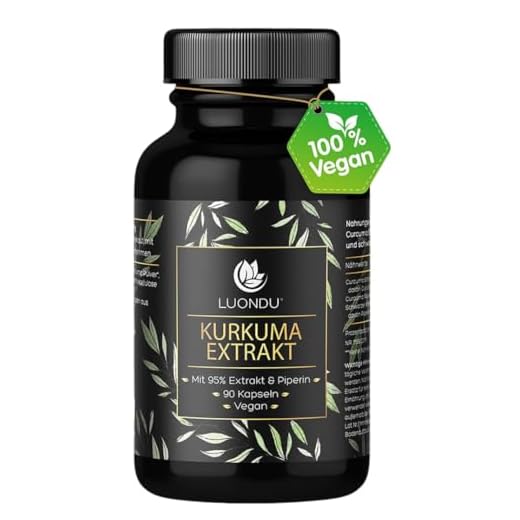 Kurkuma Kapseln - 90 Curcuma Extrakt Kapseln extra hochdosiert & Vegan - Bio Kurkuma Pulver, Piperin und schwarzer Pfeffer I Curcumin Gehalt enspricht 10.000mg Kurkuma - 95% Extrakt Laborgeprüft