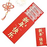 Rote Umschläge Für Chinesisches Neujahr - 35 x 20 cm 2026 Große Feiertagsdekoration - Neujahrsumschläge Rote Taschen - Für Frühlingsfest Feiern Mit Familie Kinder Erwachsene Und