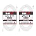 25 Ft White Extension Cord 2 Pack - 16/3 Durable Electrical Cable