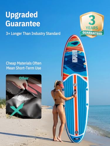Image of Niphean Inflatable Stand Up Paddle Board with SUP Accessories, Anti-Slip EVA Deck, 10'6'' Inflatable Paddle Boards for Adults & Youth of All Skill Levels