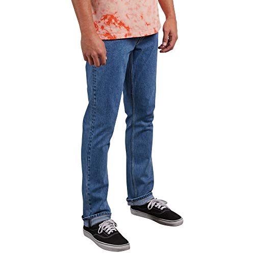 Volcom Men's Vorta Slim Fit Stretch Denim Jean, Stone Blue, 28X323