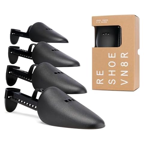 Reshoevn8r Shoe Trees For Men - Adjustable Shoe Tress for Mens Sneakers Sizes 7-12 - Shoe Stretcher & Shaper for Cleaning Shaping & Crease Prevention Cover