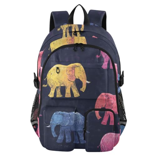 Mochila escolar de elefantes para niñas ideal en viajes de negocios y clases