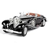 mercedes benz 500k roadster 1936 ▲Die linke und die rechte Tür des Fahrzeugmodells können geöffnet werden, die vordere Abdeckung kann geöffnet werden, die hintere Abdeckung kann geöffnet werden, das Lenkrad ist mit dem Vorderrad verbunden, und die Vorder- und Hinterräder können gedreht werden.