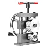 Kit de laminador de joyería con prensa de manivela, ranuras ajustables y grosor para manualidades de oro y plata