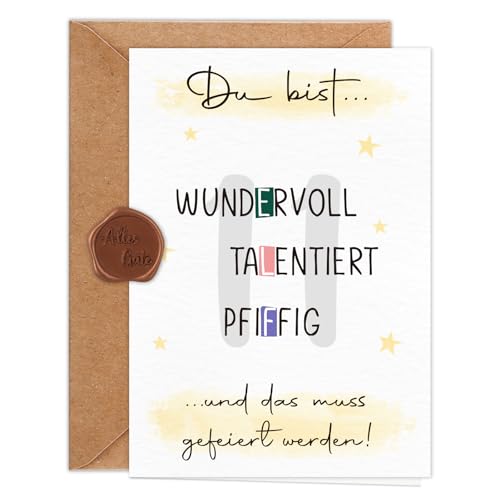 Giftota Geburtstagskarte 11 Jahre Mädchen Jungen (A6 Klappkarte mit Umschlag & Wachssiegel), Schöne Geschenkkarte zum 11. Geburtstag mit besonderen Designs, Sweet 11 Grußkarten für Freunde, Kinder