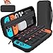 Hestia Goods Carrying Case for Nintendo Switch with 20 Game Cartridges, Protective Hard Shell Travel Carrying Case Pouch for Nintendo Switch Console & Accessories, Black