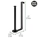 mDesign Metal Wire Over The Tank Toilet Tissue Paper Roll Holder Dispenser and Reserve for Bathroom Storage and Organization - Hanging, Each Holds 2 Rolls - Matte Black