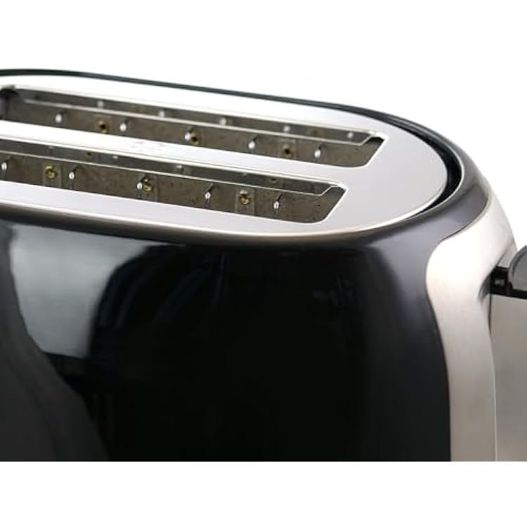 Better Chef 2-Slice Toaster | Wide-Slot | Cool Touch | Reheat & Defrost | Brushed Stainless Trim (Black)