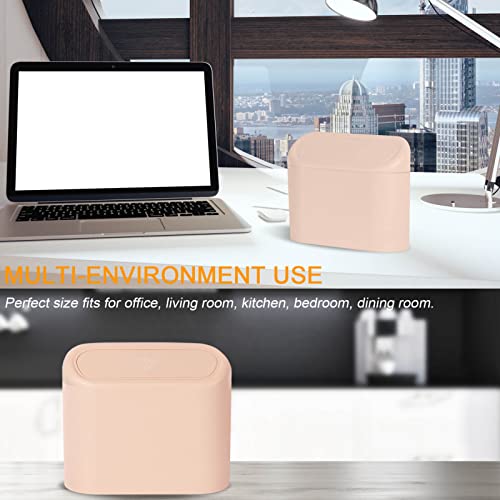 Jasilon Car Trash Can With Lid And Bags, Mini Vehicle Trash Can, Waterproof Mini Car Trash Bag Dustbin Garbage Organizer, Portable Small Garbage Can Bin Trash Container For Cars (Pink) #TOP5