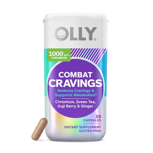 OLLY Combat Cravings, Metabolism & Energy Support Supplement, Chromium, Green Tea, Goji Berry, Ginger - 30 Count