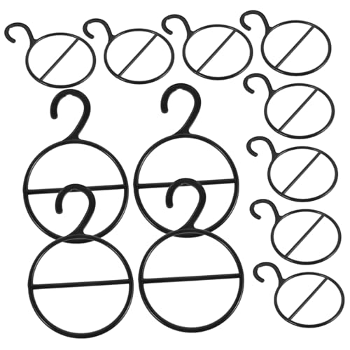 Luxshiny 12pezzi Appendini Scarf Nero Multifunzione in Plastica Per Casa Organizzatore Sciarpe e Cinture Antiscivolo