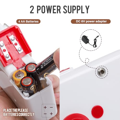 Handheld Sewing Machine CS101,Sewing Machine for Beginners,Portable Electric Mini and Samll Hand Held Kit for Adults and Kids Ages 8-12 Included Mannual and Accessories,Quick Stitching,White and Red