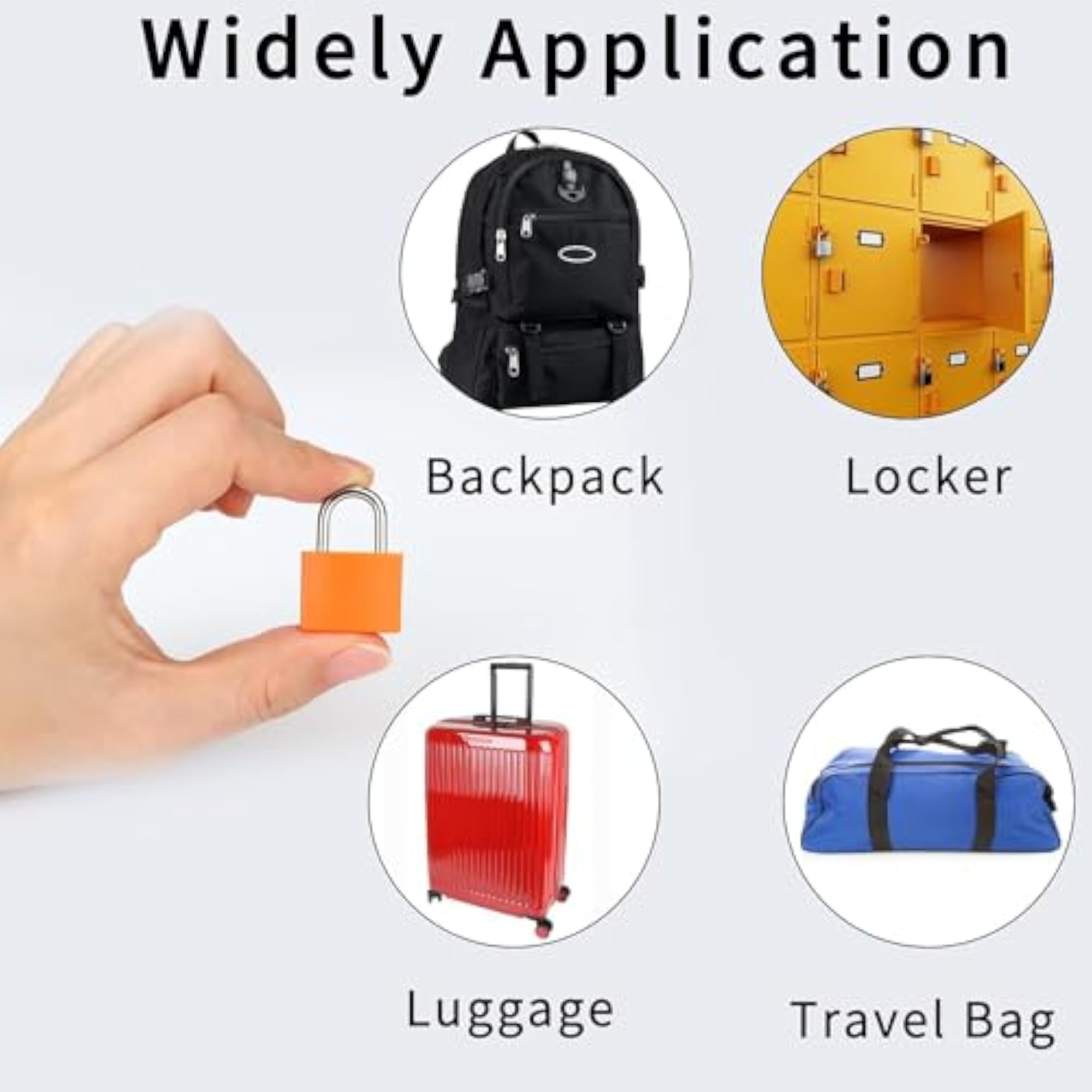 Mini Keyed Padlock for Luggage, Copper Metal Travel Lock