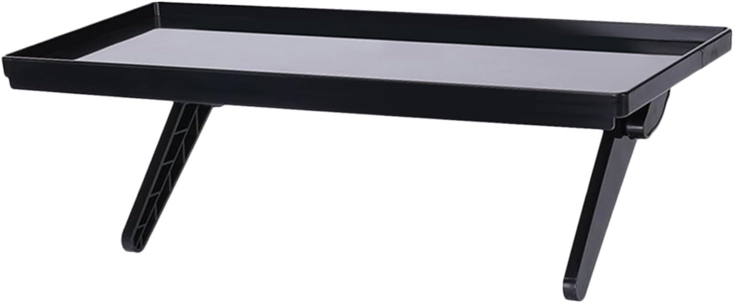 Monitor Shelf with Foldable Storage Rack for Office Desktop Black ABS