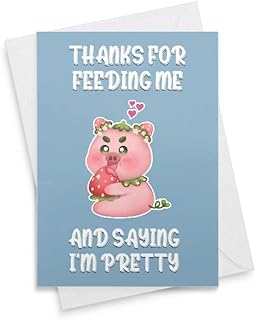 Mothers Day Card, Funny Birthday,Thank You Greeting Thanks Feeding Me Gift Boyfriend Anniversary Cat Valentines Mother's Christmas Galentine Wife Girlfriend Friend Husband Him Valentine- [00183]