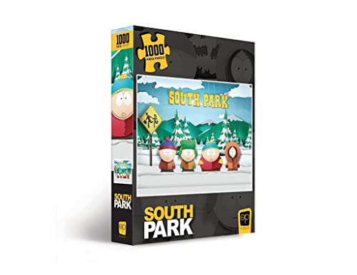 South Park Paper Bus Stop 1000 Piece Jigsaw Puzzle | Collectible Puzzle Featuring Stan, Kyle,...