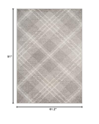 Tapete SAFAVIEH Adirondack 5'1" x 7'6" Gris Claro y Marfil miniatura 2