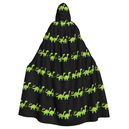 HJFCZH Capa grande con capucha para adultos con estampado de dinosaurios en una salida de primavera, con pajarita, sin cremallera