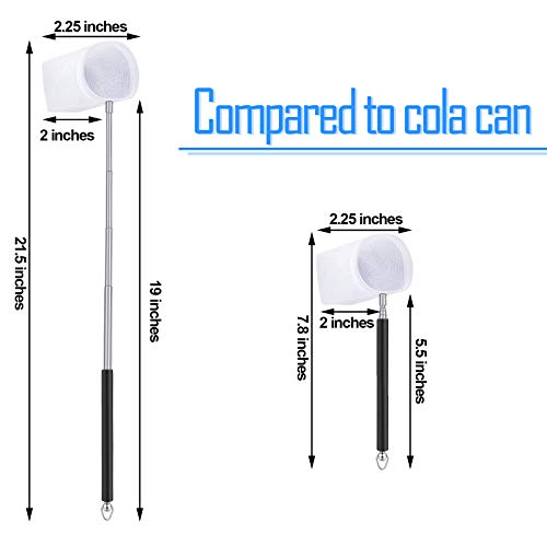 2 Pieces Fish Tank Shrimp Net Extendable Handle Shrimp Net Aquarium Stainless Steel Small Fishing Net Fish Shrimp Skimming Net With Adjustable Handle For Aquarium Fish Tank Pond (5 Cm, Blue, Black) #TOP1