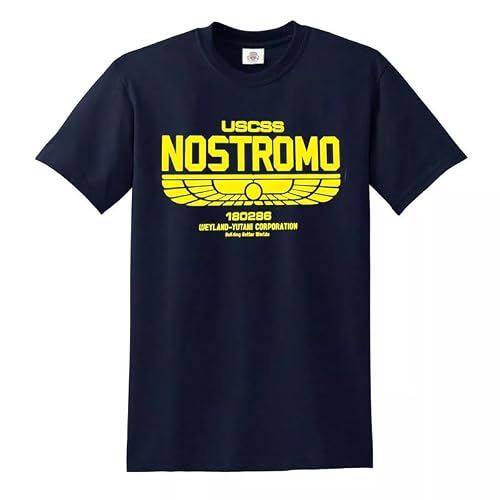 Image of Trend Gear USCSS Nostromo Alien T-Shirt 180286 Mens Film Movie Weyland-Yutani Gift Top - Navy - XXL