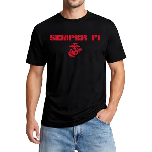 Icon Sports Officially Licensed U.S. Military Marines T-Shirt MR206CT Black L
