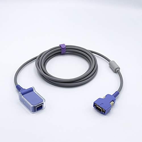 Reusable Adult Spo2 Sensor Adapter, Compatible for Nellcor Oximax Technology Spo2 Sensor, Extension Cable DOC-10 9 Pin 7.2 ft