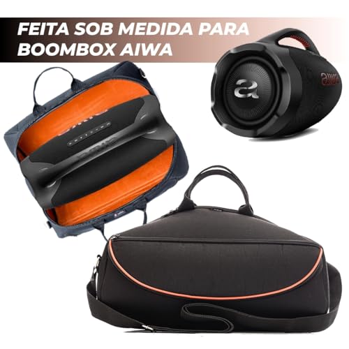 Case Bolsa Bag Capa Triboshop Compatível Com Boombox Aiwa Plus Premium Acolchoada