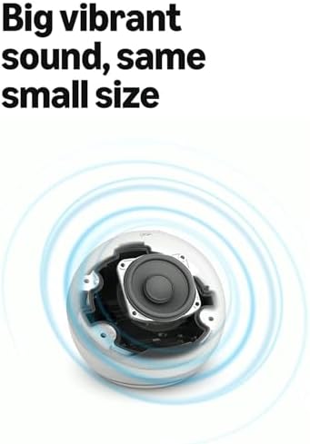 Portable Bluetooth Speakers Wireless, Spherical Design, Speaker with Room-Filling Sound and Nearly 3X bass, Great for Living Rooms and Medium-Sized Spaces (Black) (Black) — view 2