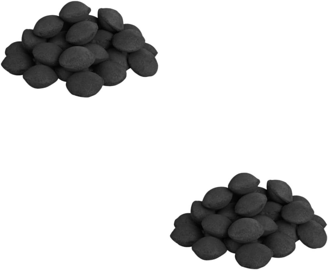 Mikikit 2packs Charcoal for Outdoor Cooking Grilling All-Weather Charcoal for BBQ Camping Fire Pit and Fireplace Pack for Easy Ignition