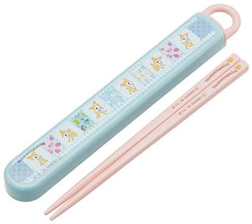 スケーター (skater) 箸 箸箱 セット スライド式 16.5cm ハミングミント パッチワーク サンリオ ABS2AM