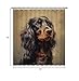 Ganshan Bi Cute Spaniel Boykin Shower Curtain Colorful Dog Pet Animal Art Print Bath Curtains for Bathroom Home Decor with 12 Hooks Waterproof Fabric 72x80 Inch