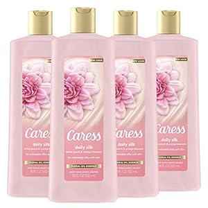 Caress Body Wash for Women, Daily Silk, 18 oz, 4 Count