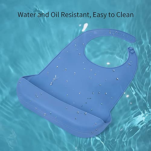 Silicone Bib,Adjustable,Full Silicone Waterproof,No Clean For Babies,Children #TOP5