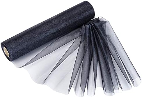 29cm x 25m Baby Blue Roll of Organza Sheer Fabric - Elegant Decorative Cloth for Wedding Chair Bows, Table Runners, Party Favours - Crafting Supplies for Ribbons, Dress Accents and Bags