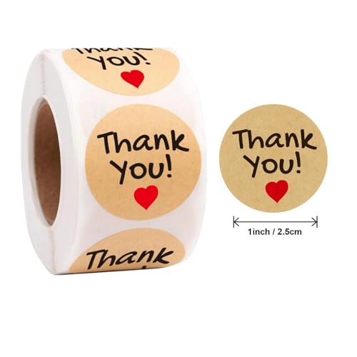Image of 1000pcs Watercolor Thank You Stickers, Round Thank You Adhesive Sticker for Small Business Wedding Supplies Packing Stickers Gift Wrap (2, Thank You Stickers)