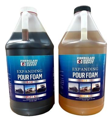 6 Lb. Density Expanding Pour Foam, 2 Part Polyurethane Closed Cell Liquid Foam...