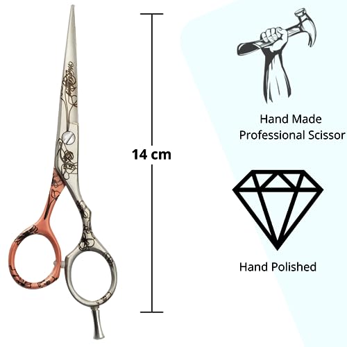 Wishbeauty Tender Love Hair Scissors 5.5 Inches Offset Design Forged Special German Steel, Hair Cutting Scissors Shears - Image 3